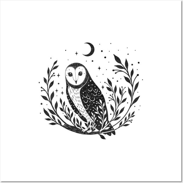 Owl Moon Wall Art by Episodic Drawing